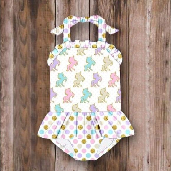 NEW PASTEL UNICORN ONE PIECE BATHING SUIT